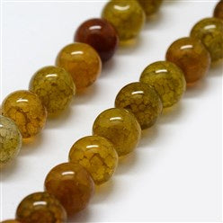Dragon Vein Agate Round Beads 6mm