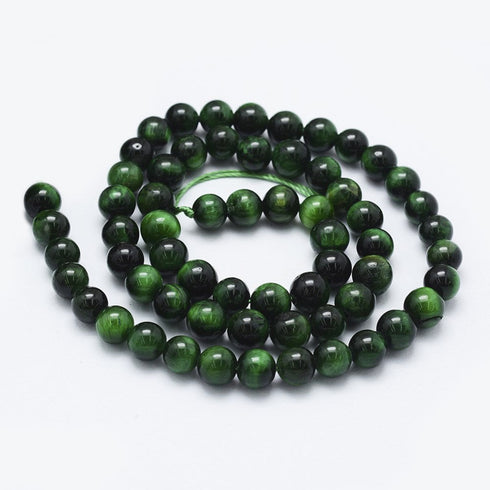 Green Tiger Eye Round Beads 6mm
