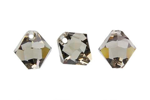Bicone Pendant Black Diamond 8mm 4pc
