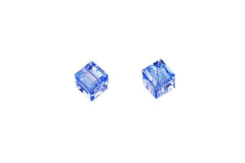 Cube Light Sapphire 4mm 12pc