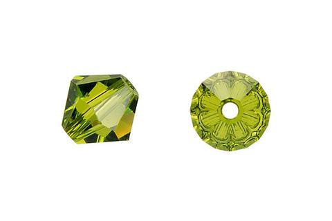 Bicone Olivine 6mm 12pcs