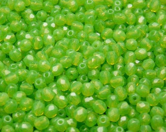 Green Opal Faceted 4mm