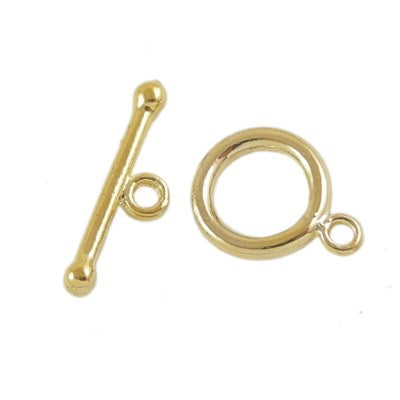 Golden Brass Toggle Clasp 5 Sets