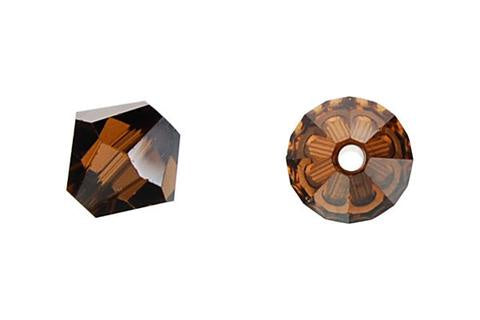 Bicone Smoked Topaz (Satin) 6mm 12pcs