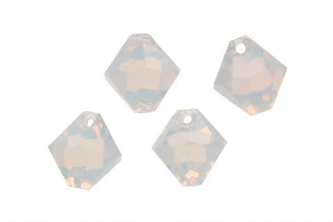 Bicone Pendant White Opal 8mm 4pc