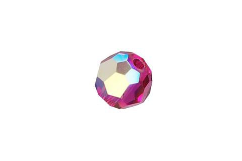Faceted Round Fucshia (AB) 10mm 2pc