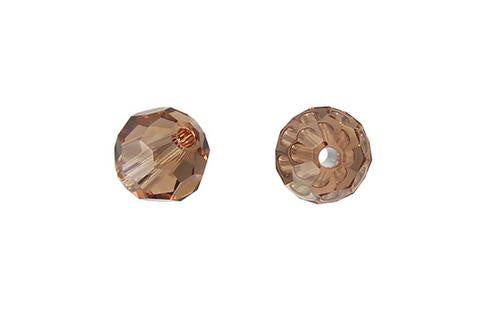 Faceted Round Light Smoked Topaz 8mm 4pc