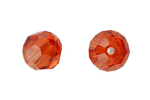 Faceted Round Indian Red 8mm 4pc