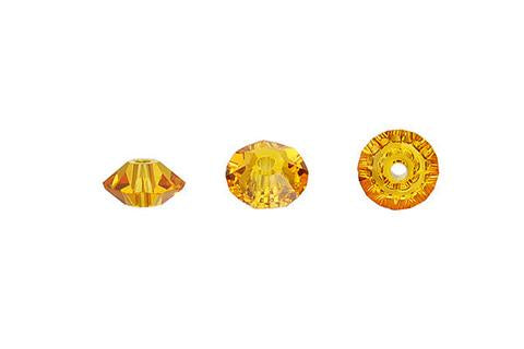 Saucer Rondelle Topaz 6mm 16pc