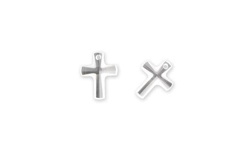 Cross Pendant Crystal 12X10mm 2pc