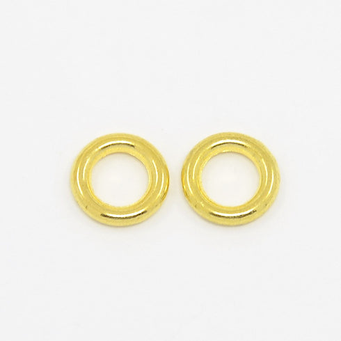 Gold Plated Closed Ring 8mm 24Pcs