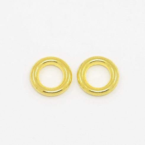 Gold Plated Closed Ring 8mm 24Pcs