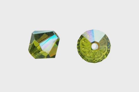 Bicone Olivine (AB) 8mm 8pcs