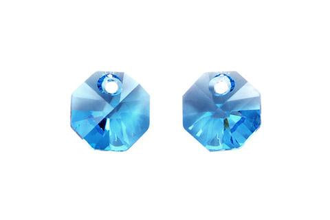 Octagon Pendant Aquamarine 8mm 12pc