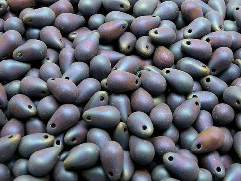 Teardrop Jet Blue Iris Matte 6X9mm