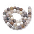 Bamboo Leaf Agate Frosted Round Beads 8mm
