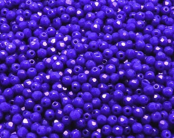 Opaque Sapphire Faceted 8mm