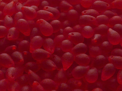 Teardrop Ruby Matte 6X9mm