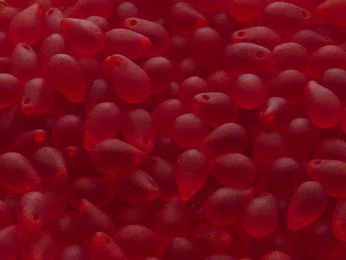 Teardrop Ruby Matte 6X9mm