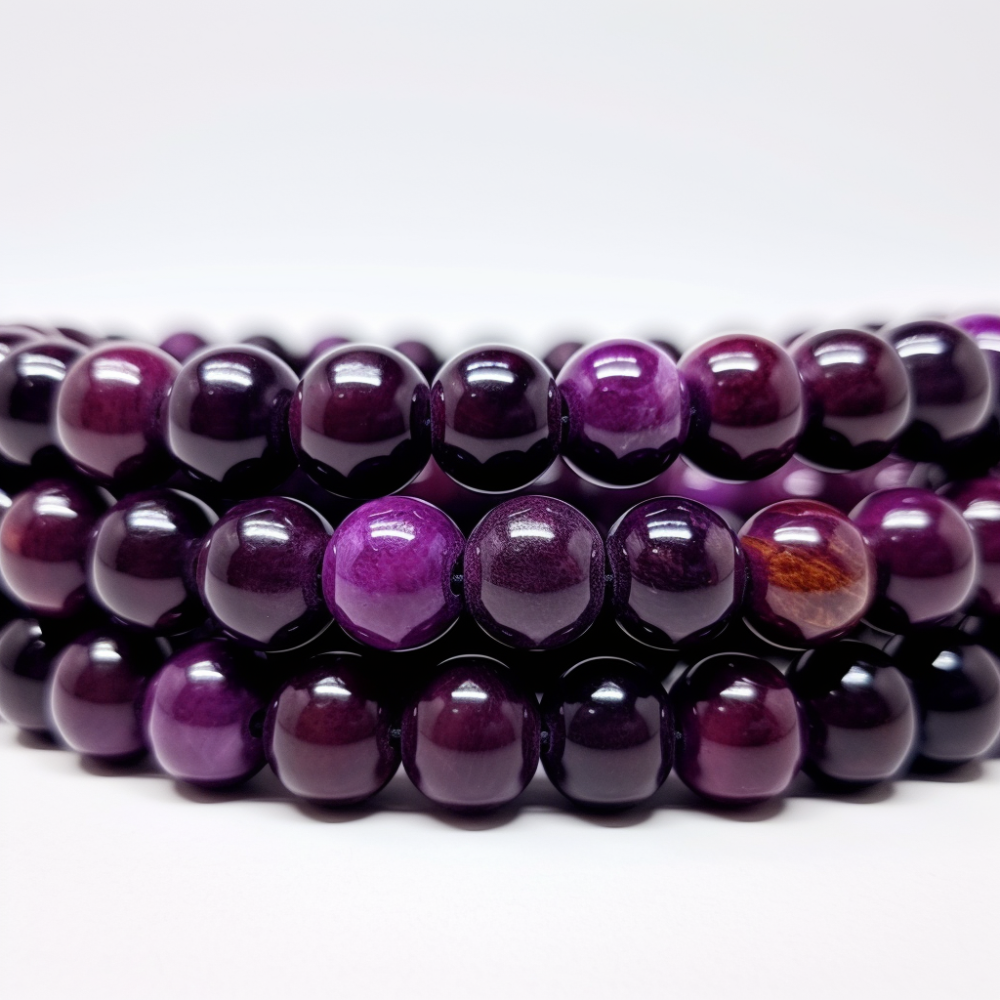 1strand Natural Purple Tiger's Eye Stone Beads For Diy - Temu